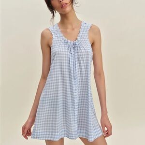 Reformation Holly Sleep Dress in Crystal Check